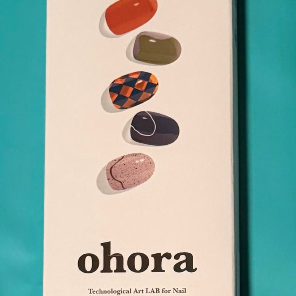 Ohora Semi Cured Gel Nails Tea Time ND-319 Preppy Fall UV Strips NEW